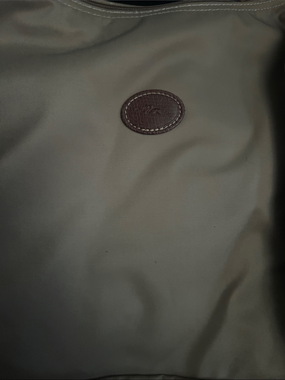 Longchamp Beige Tote Bag with Brown Trim - Picture 4 of 12